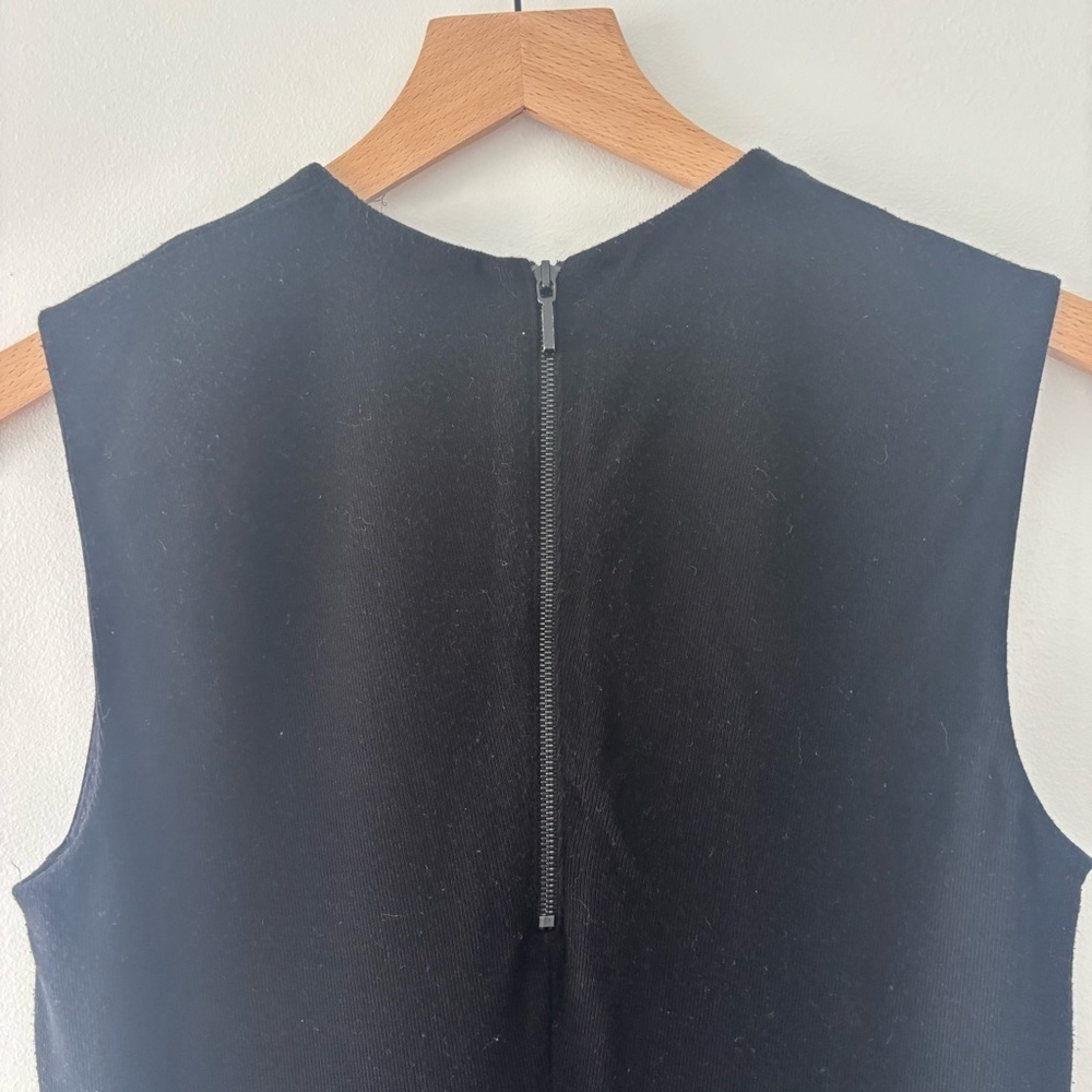 Vince Black Midi Dress Viscose Blend Sleek Modest Business Formal Event LBD XS - Picture 9 of 11